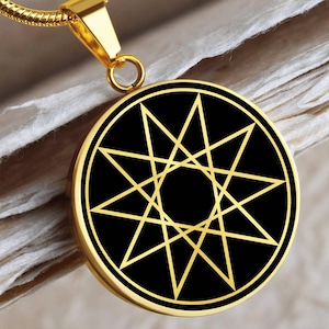 Star Dekagram Necklace 10 Point Star Pendant Sacred Geometry Jewelry Gold Silver Talisman Charm