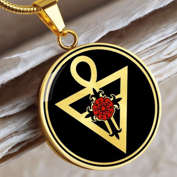 Rosicrucian Cross Necklace Amorc Pendant Jewelry Gold Silver Rosicrucian Cross Necklace Amorc Pendant Jewelry Gold Silver
