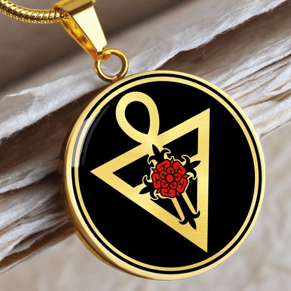 RosenKreuz geometry string chainnecklace Rosicrucian Necklace - Etsy