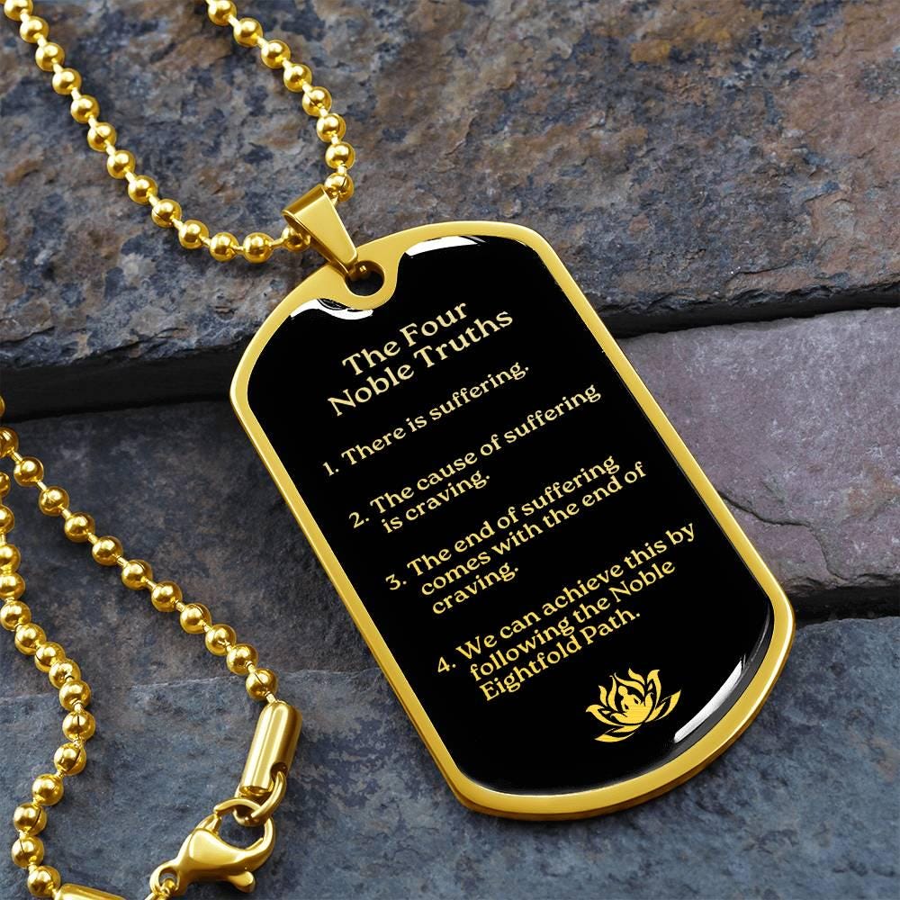 Four Noble Truths Necklace Buddhist Jewelry the Eightfold Path Pendant ...