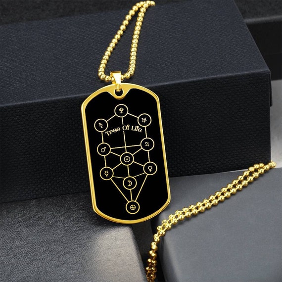 Hermetic Kabbalah Necklace Tree of Life Pendant Sephiroth Jewelry 