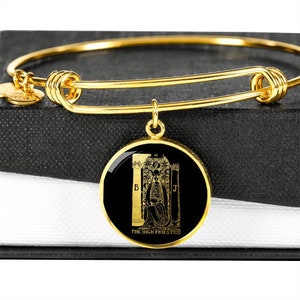 Tarot High Priestess Card Bracelet Jewelry Witch Gift