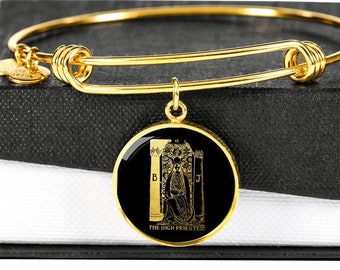 Tarot High Priestess Card Bracelet Jewelry Witch Gift