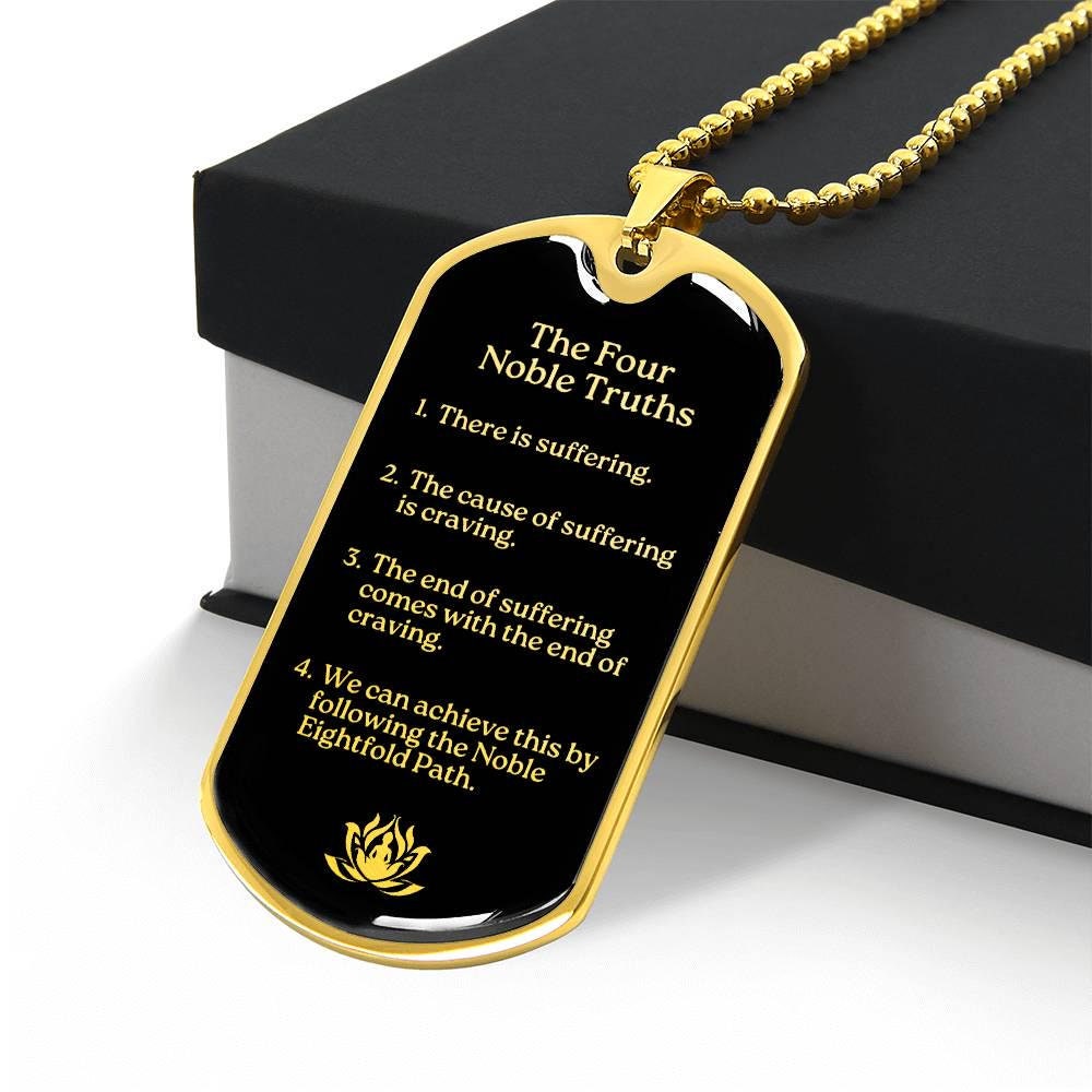 Four Noble Truths Necklace Buddhist Jewelry the Eightfold Path Pendant ...