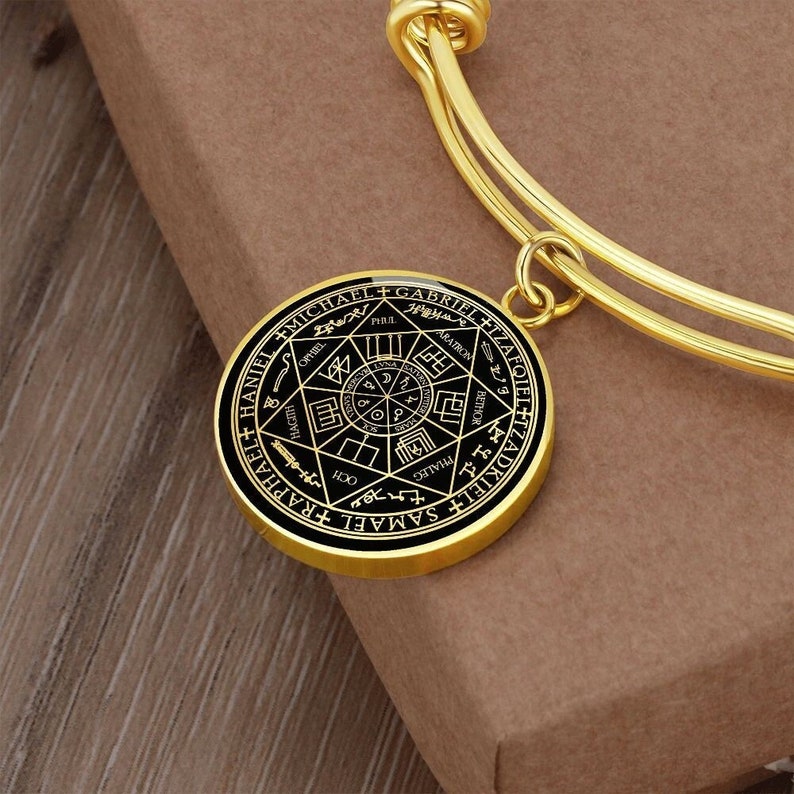 Seal of Seven 7 Archangels Bracelet Gold Silver Jewelry 18k Gold finish