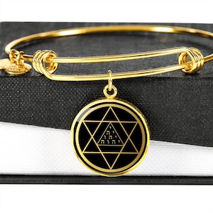 Yahweh-armband Joodse Davidster hanger YHWH sieraden Naam van god יהוה