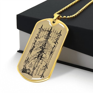 Nam Myoho Renge Kyo necklace Gohonzon Nichiren Scroll Gold Jewelry