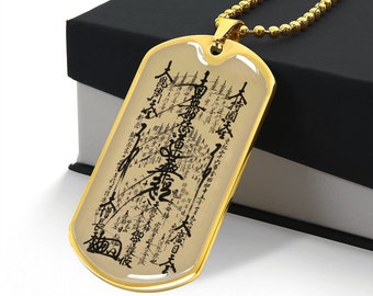 Nam Myoho Renge Kyo necklace Gohonzon Nichiren Scroll Gold Jewelry