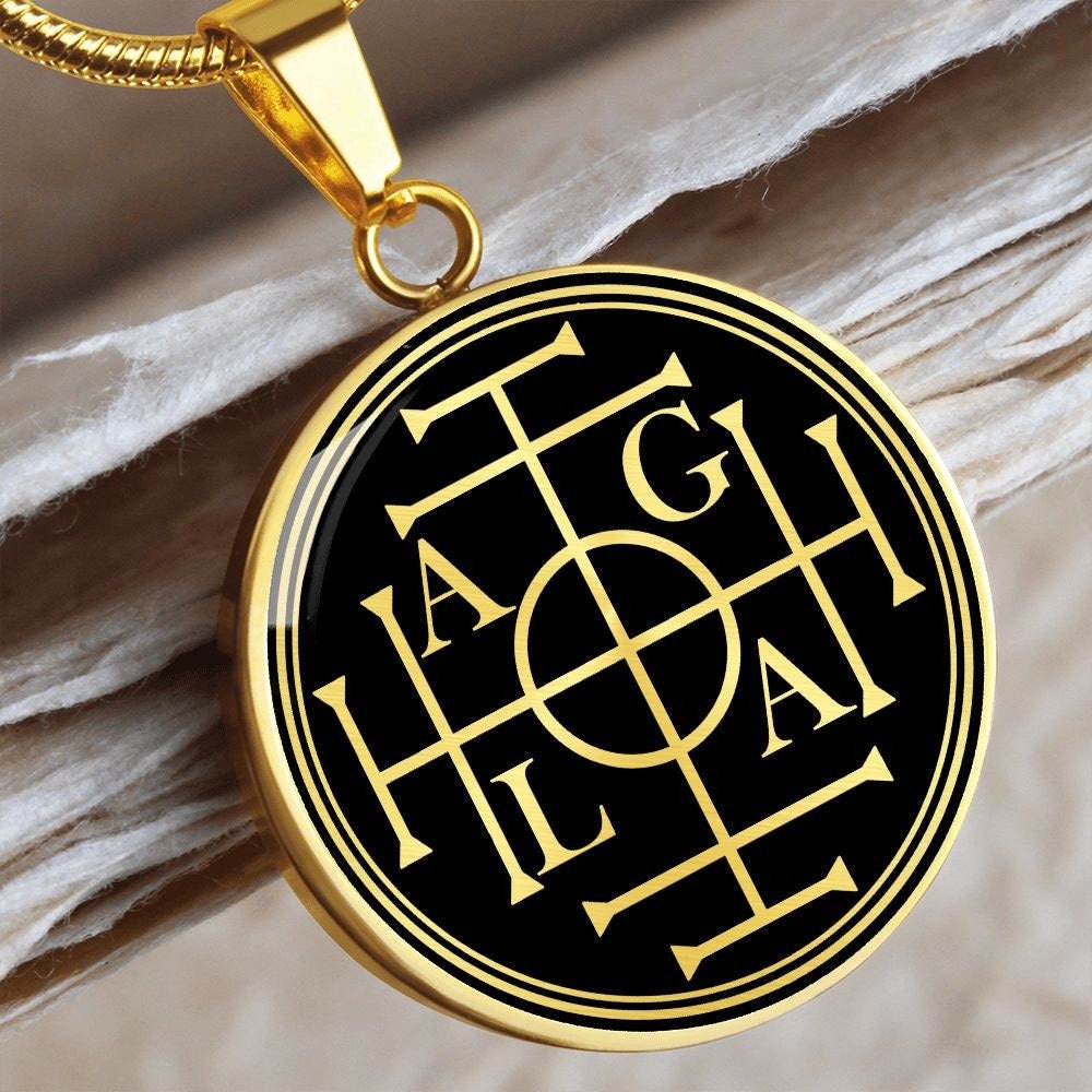 Handmade Seal of Solomon Medieval AGLA Talisman Pewter Pendant ~ Money, Success (on