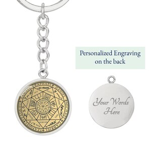 TEAMER Archangel Metatron Cube Keyring – Stainless Steel Sacred Geometry Pendant, Spiritual Gift - View #8