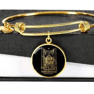 Pulsera de Tarot Joyería Tarjeta de Justicia Regalo de Bruja