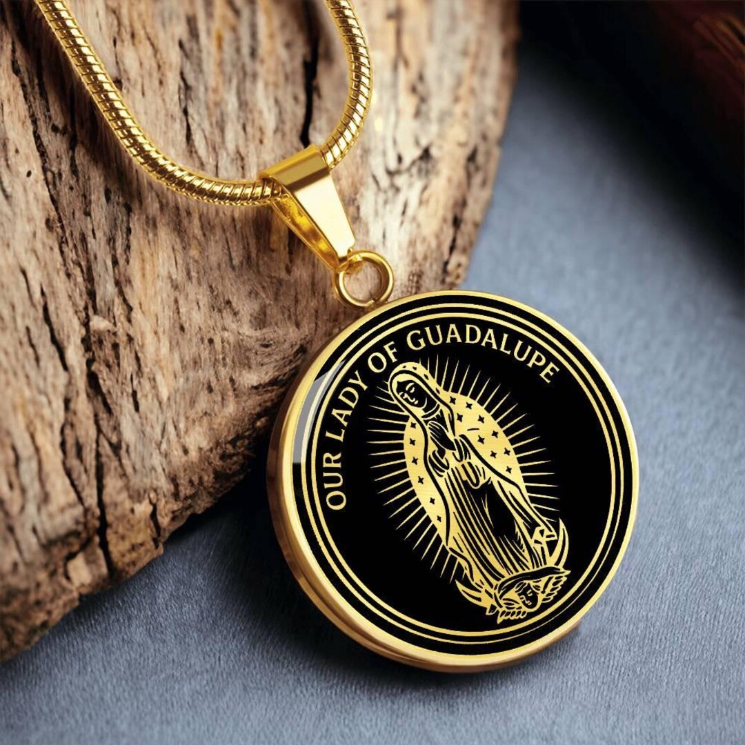Our Lady of Guadalupe Necklace Virgin Mary Pendant Virgen De Guadalupe ...