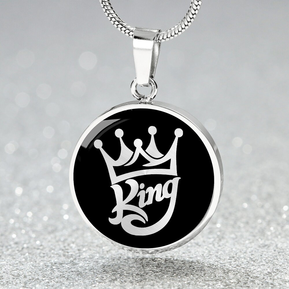 CIONDOLO CON CIONDOLO KING CORONA PLACCATO ORO ARGENTO - Foto 10