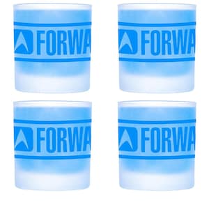 Star Trek: The Next Generation Ten Forward Set Of Four Rocks Glasses Special Edition In Universe™ White Frosted Line Premium Etched -11 Oz.