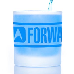 Star Trek: The Next Generation Ten Forward Rocks Glass Special Edition In Universe™ White Frosted Line Premium Etched - One Glass 11 Ounces