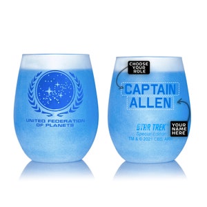 Star Trek: Personalized Federation of Planets Stemless Wine Glass Limited Edition