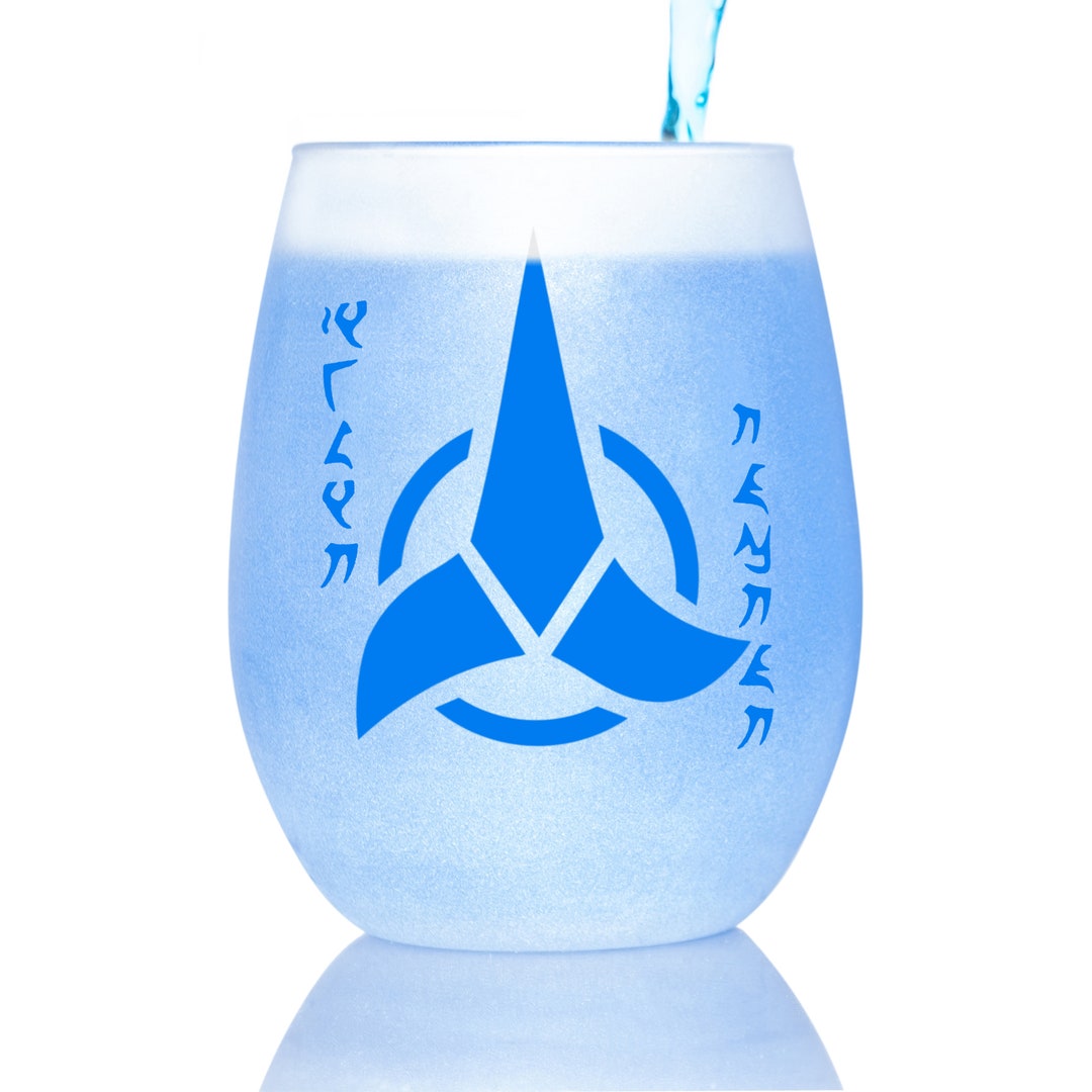 Star Trek Klingon Warrior Bloodwine Toasting Glass With Quote, may Your