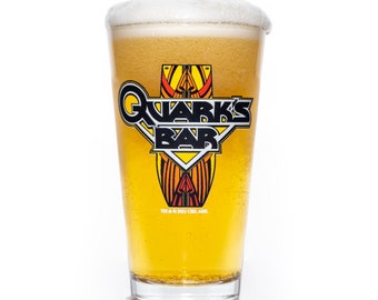 Star Trek: Deep Space Nine Quark’s Bar Pint Beer Glass Special Edition In-Universe™ Classic Color line By Movies on Glass  - 16 Ounces