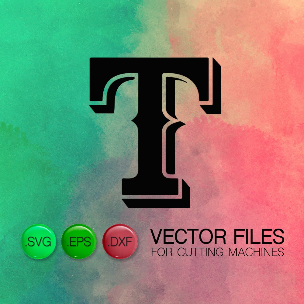 50 Off Texas Rangers Emblem Cutting Files Rangers Mlb Svg Etsy