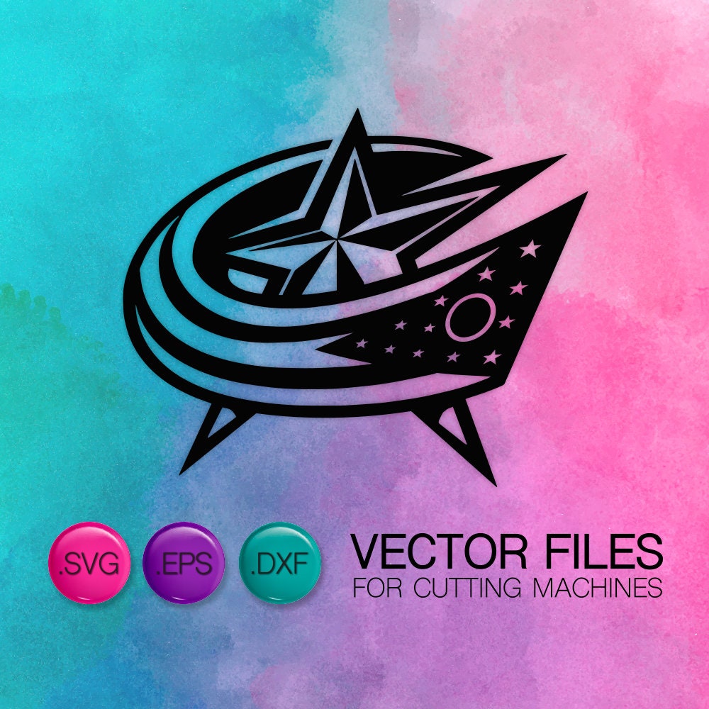 30 Off Columbus Blue Jackets Emblem Cutting Files Blue Etsy