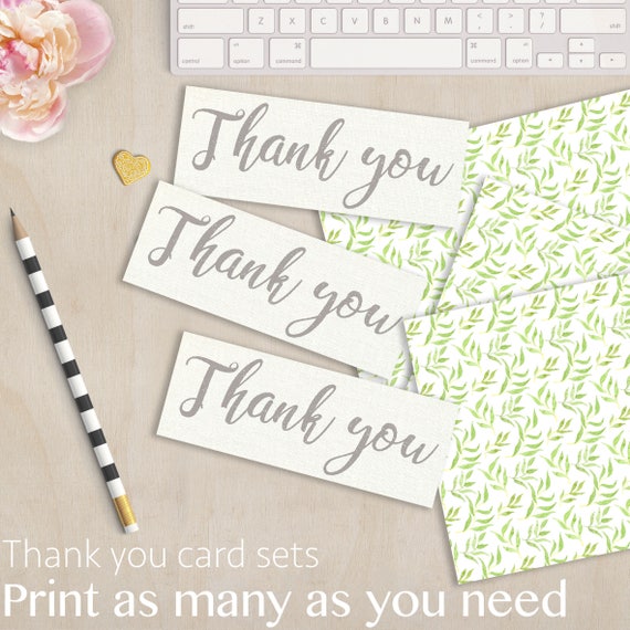 Do It Yourself cards Thank You Card Printable Wedding Thank | Etsy