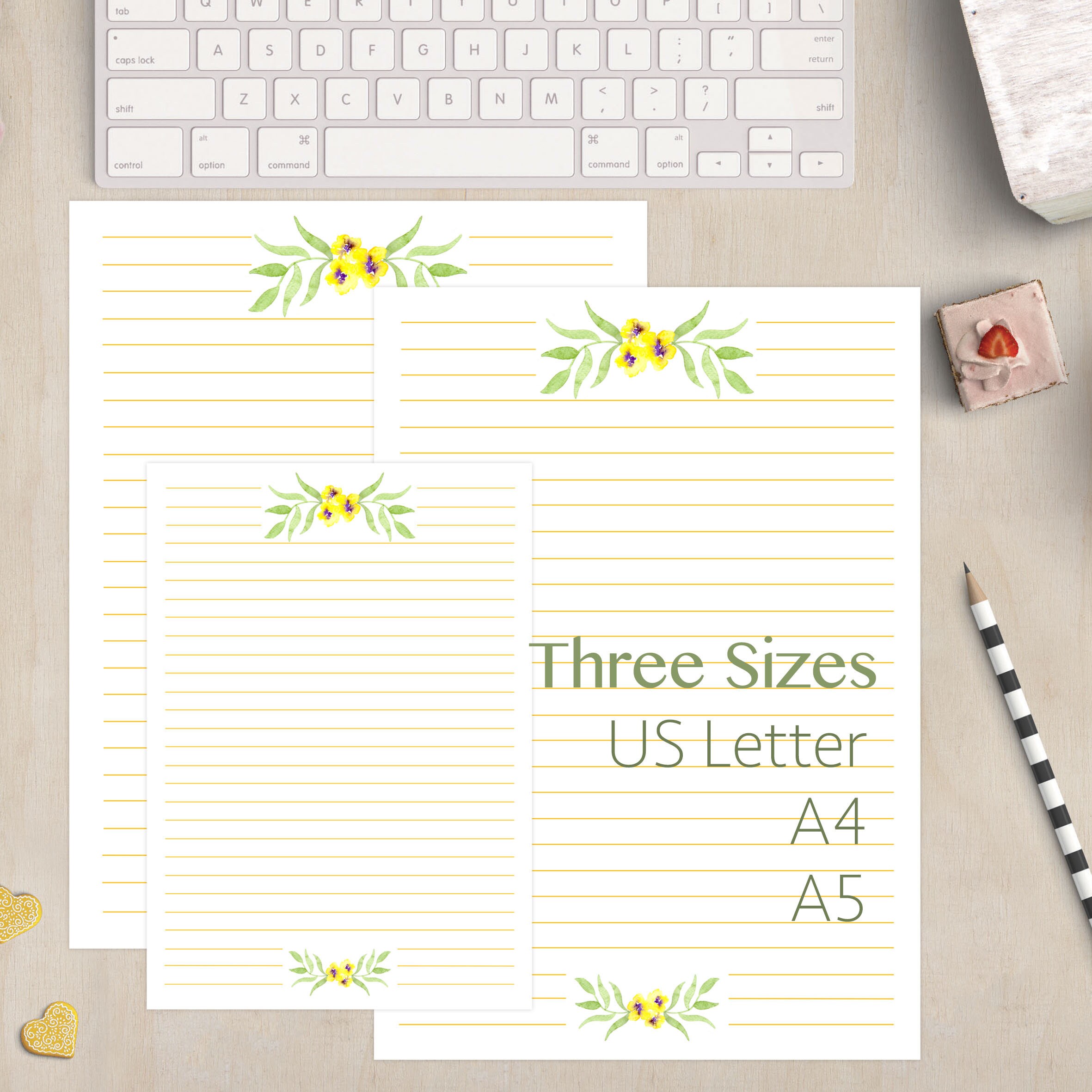 Printable Lined Paper Instant Download A4 Planner Thank - Etsy