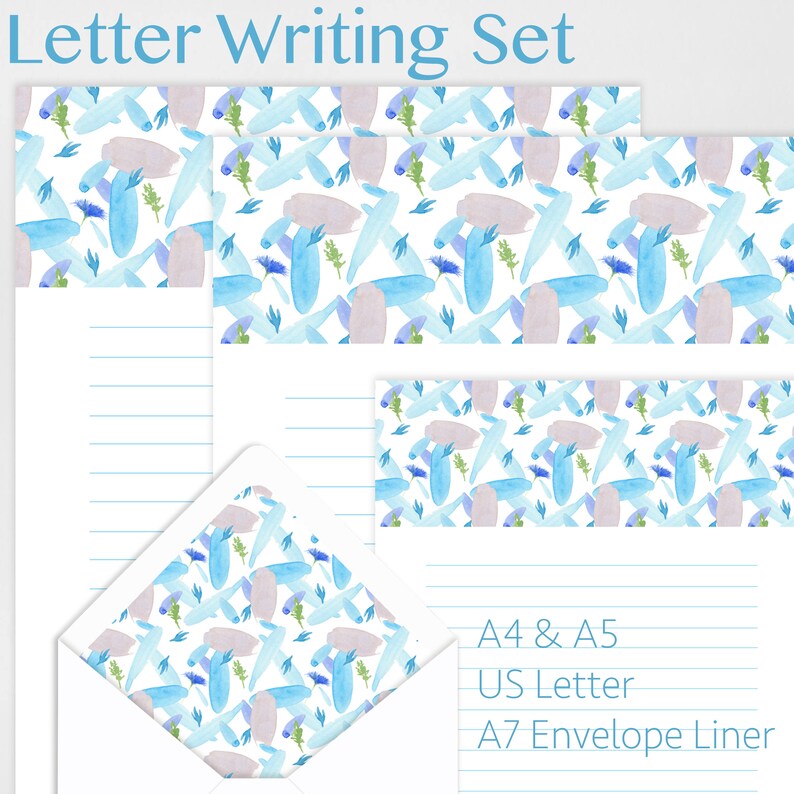 Printable A4 Lined Letter Paper Instant Download Planner | Etsy