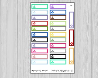 P-3 | Step Tracker Stickers | Exercise Stickers | Running Stickers | Functional Planner Stickers