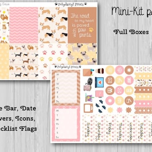 Dog Themed Weekly Planner Kit Animal Sticker Kit Erin Condren Happy ...