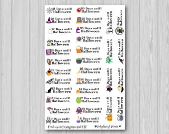 Halloween Countdown Planner Stickers