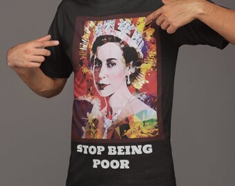 Stop Being Poor (Red) by Baiba Auria: Short-Sleeve Unisex T