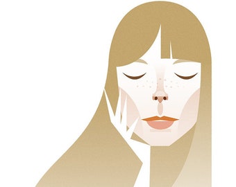Joni by Stanley Chow - Signed and stamped fine art print