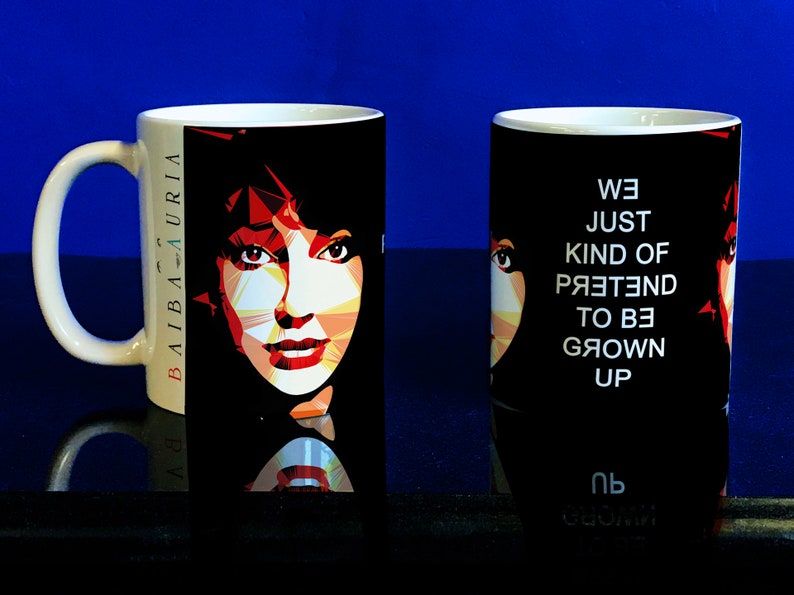 Kate Bush Mug by Baiba Auria coffe mug, cup, babooshka, wuthering heights, music, art, artist, pop, 80s, hounds of love, running up hill