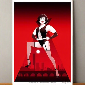 Rocky Horror in Manchester door Stanley Chow - Gesigneerde gicleeprint uit het archief (Rocky Horror Picture Show, Tim Curry, digitale kunst, pop-art)