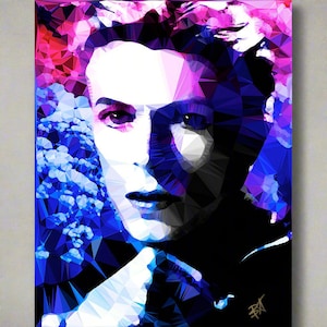 Bowie Electric Blue  by Baiba Auria - Signed Fine Art Print