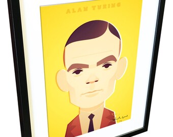 Alan Turing by Stanley Chow Signed and Stamped Fine Art - Etsy Sweden