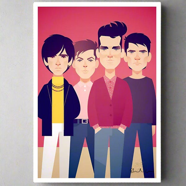 Steven Patrick, Johnny, Andy and Mike by Stanley Chow - Signed and stamped fine art print