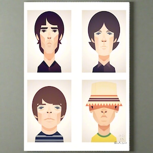 Ian, John, Mani and Reni by Stanley Chow - Signed and stamped fine art print
