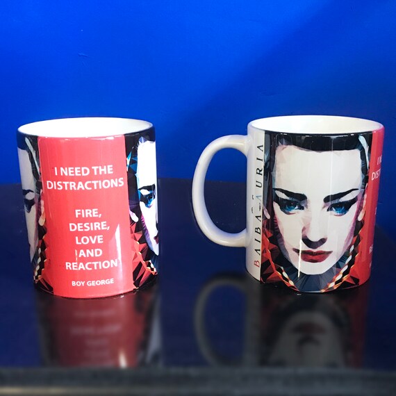 Download Boy George Mug By Baiba Auria Coffe Mug Cup Culture Club Etsy