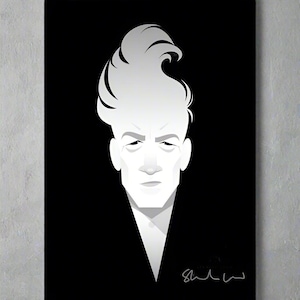 Lynch by Stanley Chow - Signed and stamped fine art print (Twin peaks, movies, director, pop art, digital art)