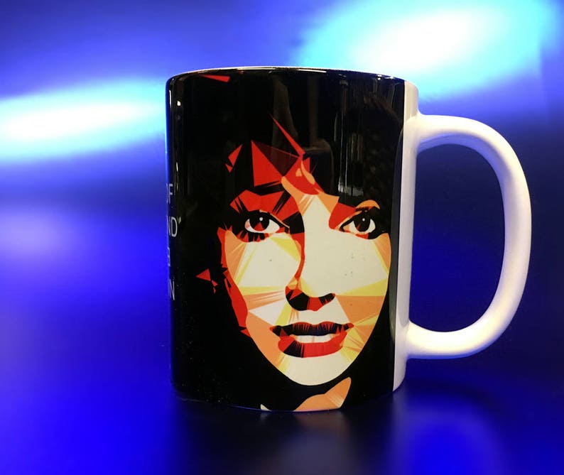 Kate Bush Mug by Baiba Auria coffe mug, cup, babooshka, wuthering heights, music, art, artist, pop, 80s, hounds of love, running up hill