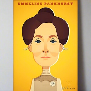 Emmeline Pankhurst by Stanley Chow - Signed and stamped fine art Giclée print
