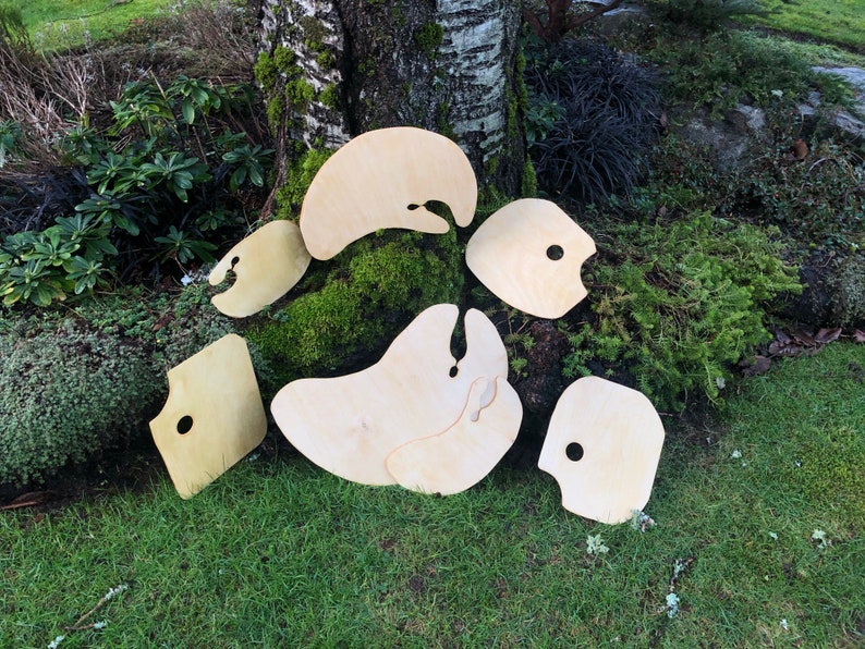 Wooden Paint Palette for Oil and Acrylic Paint Finished With Varnish