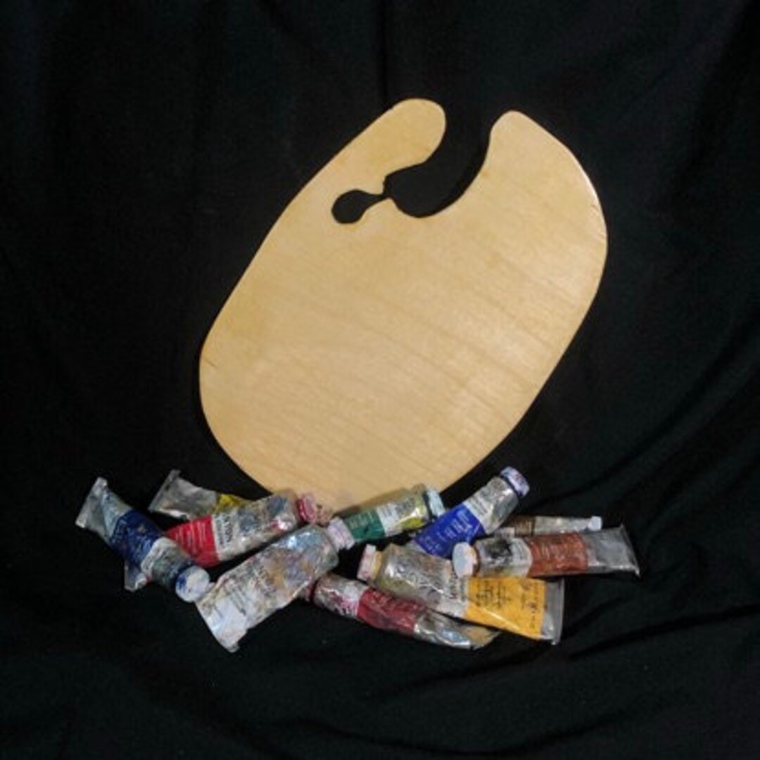 Wooden Paint Palette for Oil and Acrylic Paint Finished With Varnish