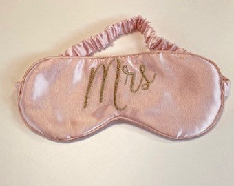 Beautiful Pink "MRS " Eye Mask