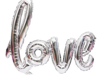 Silver Foil Love Balloon
