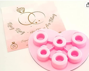 Shocking Pink Ring Shaped Silicone Ice Cube Tray