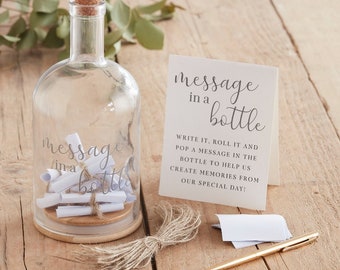 Message in a Bottle Wedding Guest Book Alternative