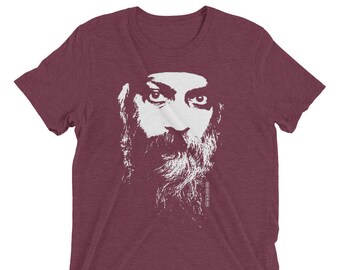 Intense Osho tshirt, Rajneesh Stencil, Osho, Bhagwan, wild wild, Rajneesh, Bamboo, Shirt, osho t-shirt, Graphic tee, Meditation shirt, Guru