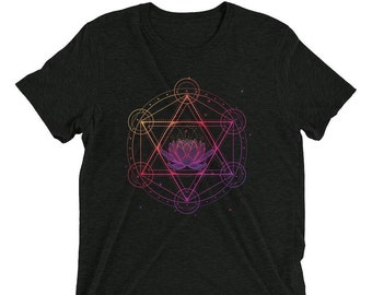 Sacred geometry, Flower of life, Sacred Heart, Sacred Geometry Clothing, Crystal Grid, Bamboo, Shirt, Metatron, t-shirt, Graphic tee, Guru